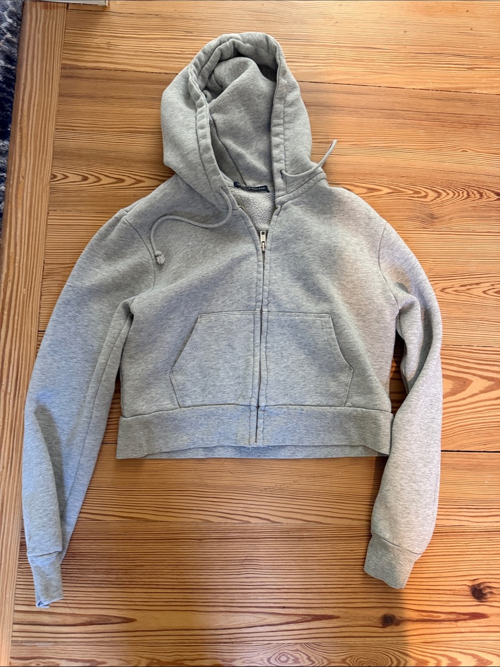 Brandy Melville Light Gray zip up Hoodie